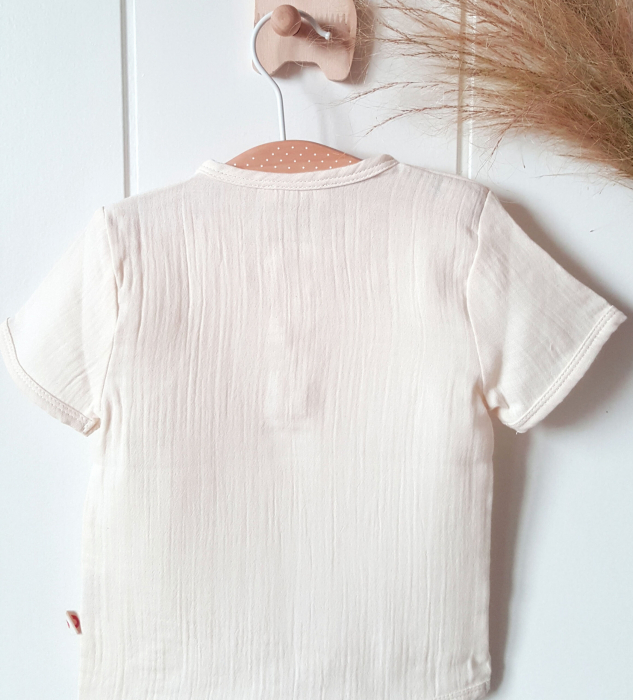 Tricou copii, 100% bumbac organic, unisex - bej [4]
