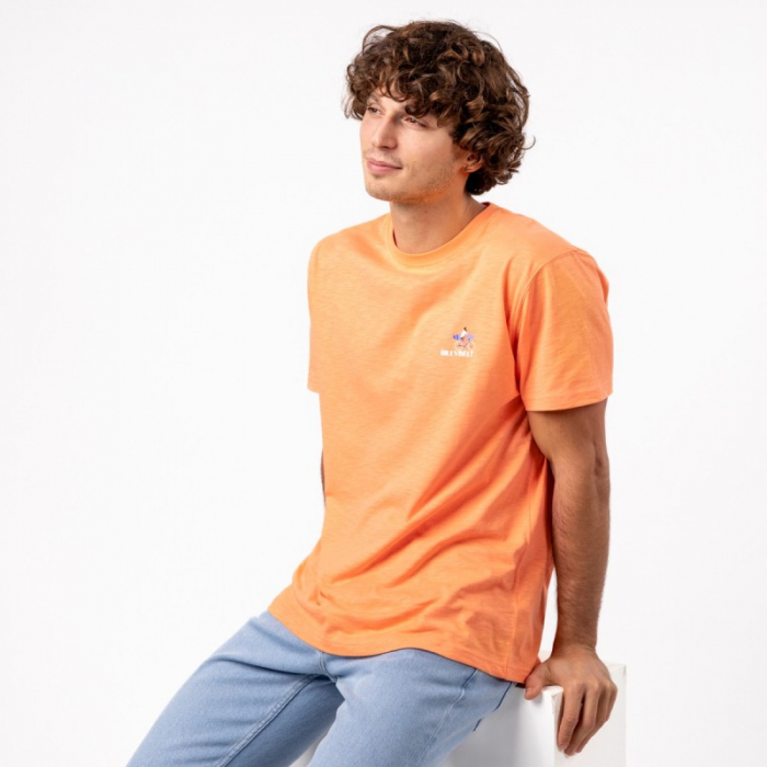 Tricou imprimat Billyclub, bumbac organic 100%, portocaliu - marime XXL [8]