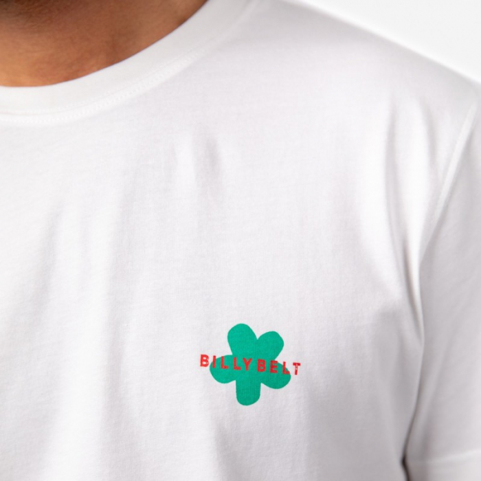 Tricou imprimat Flower, bumbac organic 100%, alb - marime S [4]