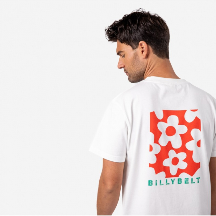 Tricou imprimat Flower, bumbac organic 100%, alb - marime S [7]