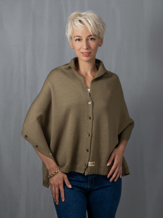 Imbracaminte - Accesoriu multifunctional The Pelerine, 100% lana oaie - bej