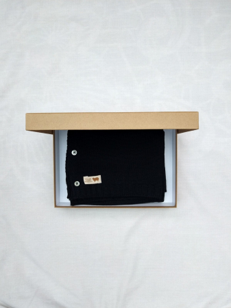 Accesoriu multifunctional The Pelerine, 100% lana oaie - negru