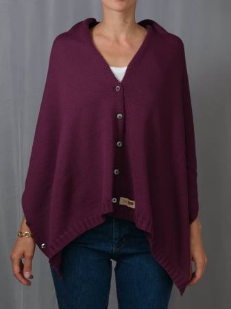 Accesoriu multifunctional The Pelerine, 100% lana oaie - violet [1]