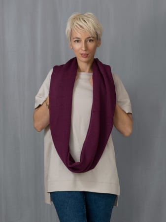 Accesoriu multifunctional The Pelerine, 100% lana oaie - violet [4]