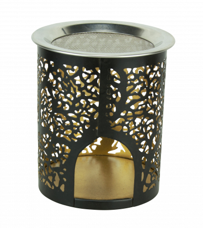 Aromaterapie - Arzator tamaie cu sita detasabila, model Copac, 10 cm