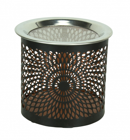 Aromaterapie - Arzator tamaie cu sita detasabila, model Floare, 8 cm