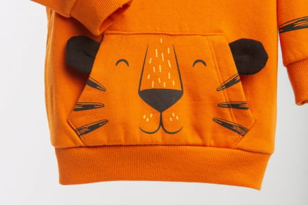 Bluza Tiger portocalie din bumbac [1]
