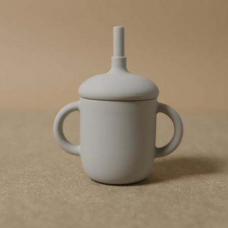 Cana de silicon cu capac si pai "Sippy" Pearl [2]