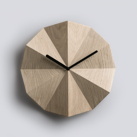 Ceas 100% stejar natural Delta, 28 cm