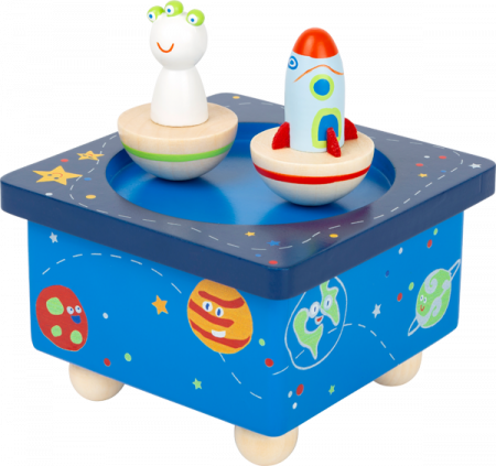 Printi si Printese - Cutie muzicala lemn Music Box Space