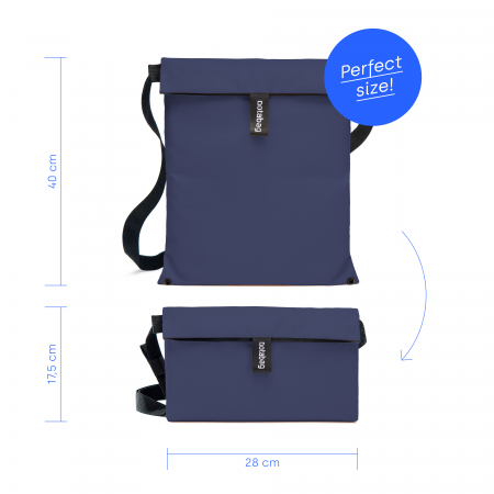 Geanta multifunctionala Notabag Crossbody, unisex - albastru [2]