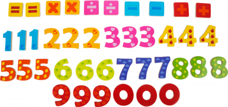 Joc numere magnetice colorate din lemn [3]