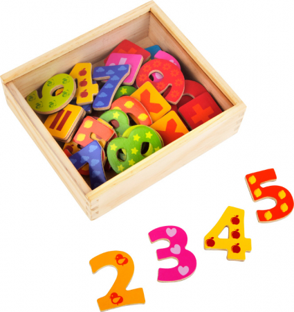 Joc numere magnetice colorate din lemn [1]