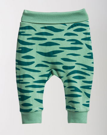 Imbracaminte Copii - Pantaloni de casa Tiger verzi din bumbac