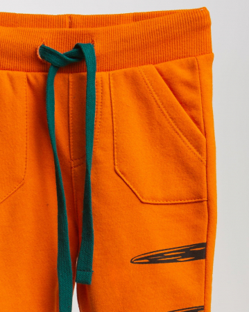 Pantaloni Tiger portocalii din bumbac [1]