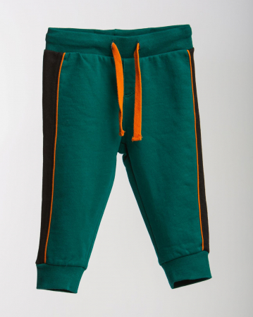 Printi si Printese - Pantaloni Tiger verzi din bumbac