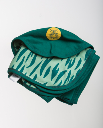 Accesorii Copii - Paturica Tiger verde din bumbac