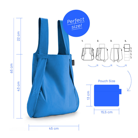 Sacosa-rucsac Notabag Albastru [3]