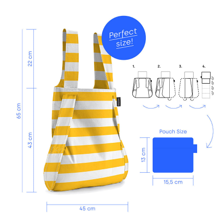 Sacosa-rucsac Notabag Golden Stripes [3]