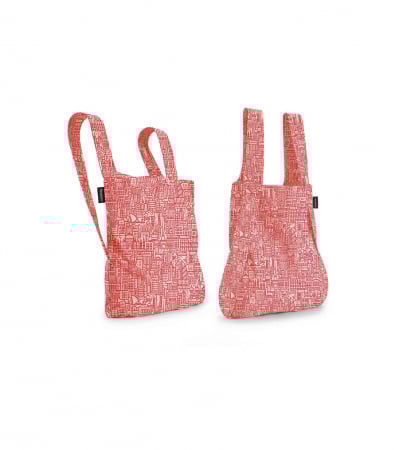 Sacosa-rucsac Notabag Hello World, Roz / Rosu [2]