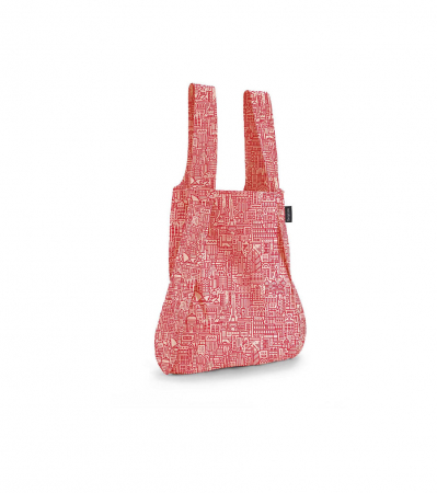Notabag - Sacosa-rucsac Notabag Hello World, Roz / Rosu