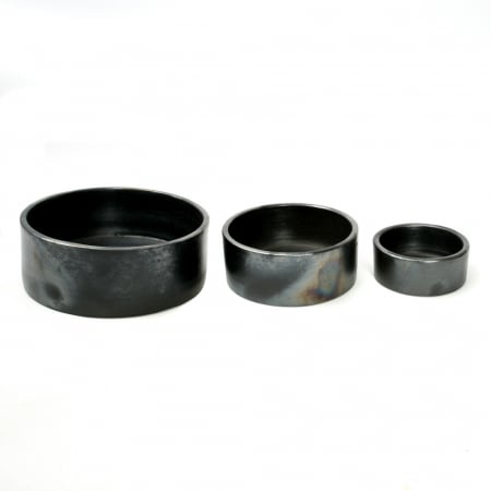 Set 3 vase cilindrice teracota arsa Negru [0]
