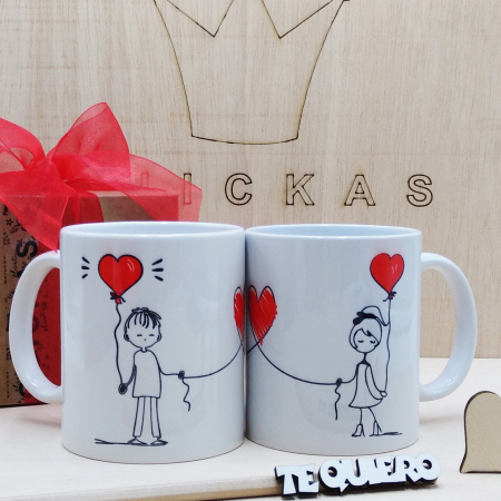 Accesorii - Set cani indragostiti cu baloane