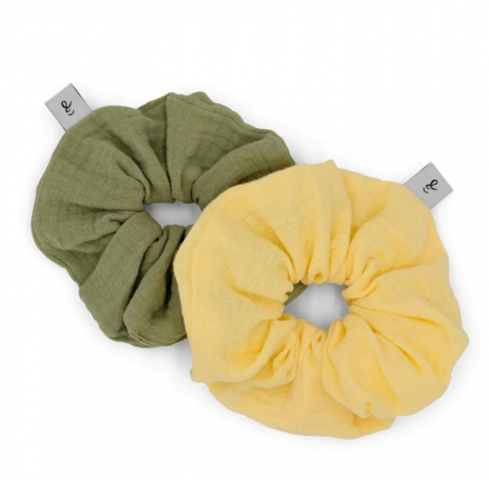 Accesorii - Set elastic par Scrunchie Basil & Lemon