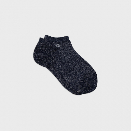 Regi si Regine - Sosete scurte cu sclipici, bumbac, navy - marime universala