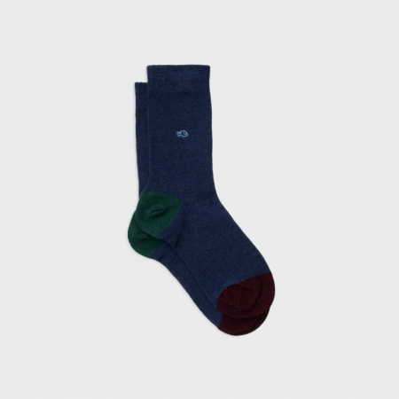 Regi - Sosete simple, bumbac, bleumarin (tricolor) - marime universala