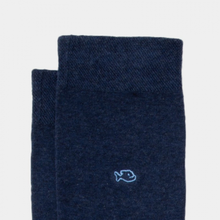 Sosete simple, bumbac, bleumarin (tricolor) - marime universala [1]