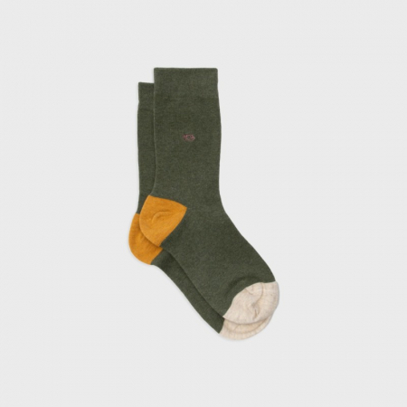 Regi - Sosete simple, bumbac, kaki (tricolor) - marime universala