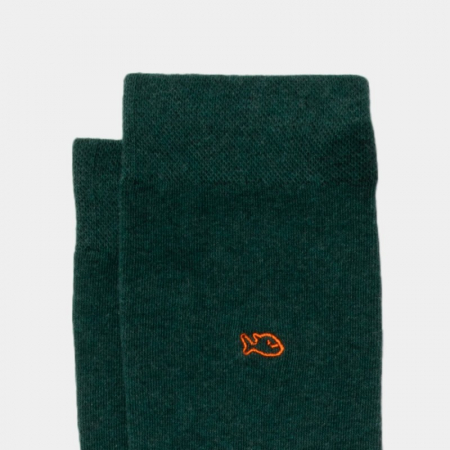 Sosete simple, bumbac, verde - marime universala [2]