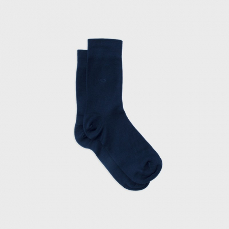 Sosete simple din bambus - bleumarin, marime universala