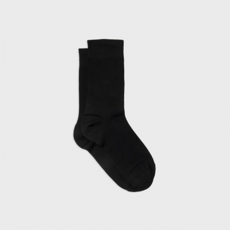 Sosete simple din bambus - negru, marime universala