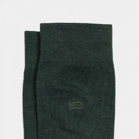 Sosete simple din bambus - verde inchis, marime universala [2]