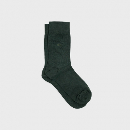Sosete simple din bambus - verde inchis, marime universala