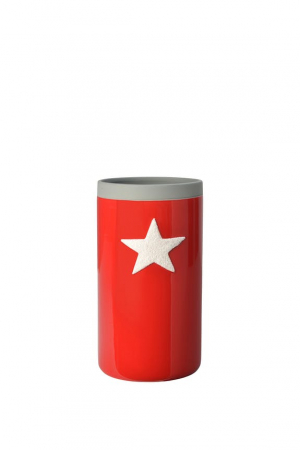 Accesorii - Vas inalt ceramic rosu Christmas Star