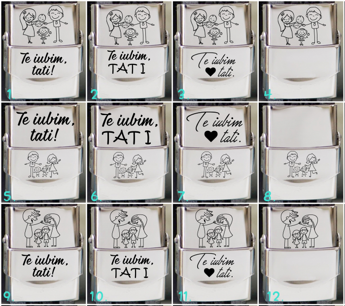 Te iubim tati - Bratara lata de piele cu mesaj [3]