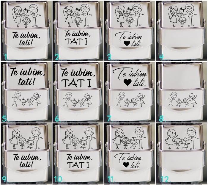 Te iubim tati - Bratara lata de piele cu mesaj [3]