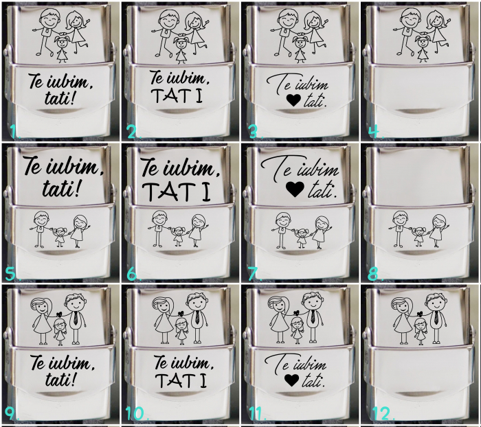 Te iubim tati - Bratara lata de piele cu mesaj [3]