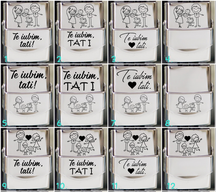 Te iubim tati - Bratara lata de piele cu mesaj [4]