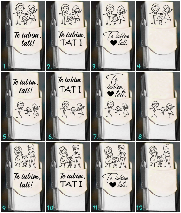 Cadou Barbati - Bratara din Piele Colorata cu Mesaj 'Te Iubim Tati' [2]