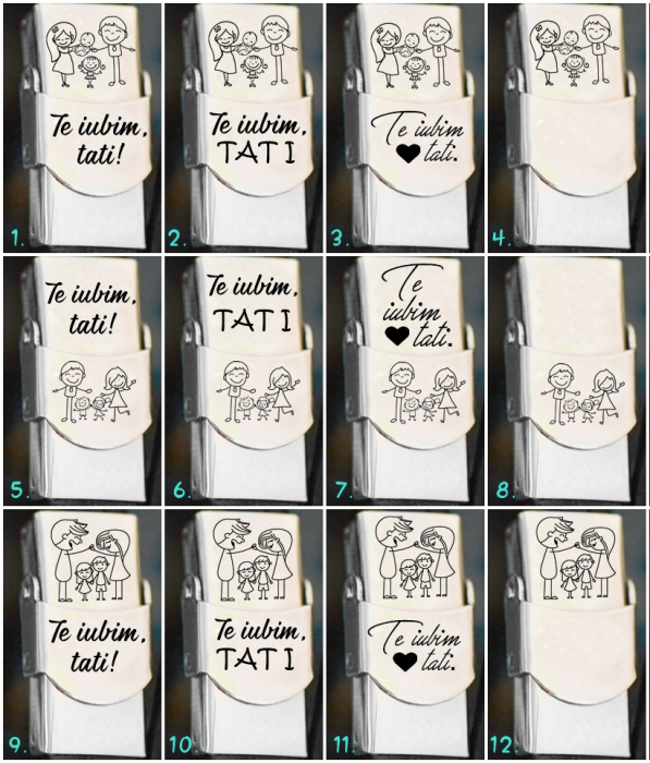 Brățară „Te Iubim Tati” – Tata de Fetiță și Băiețel, Personalizată, Din Piele [2]