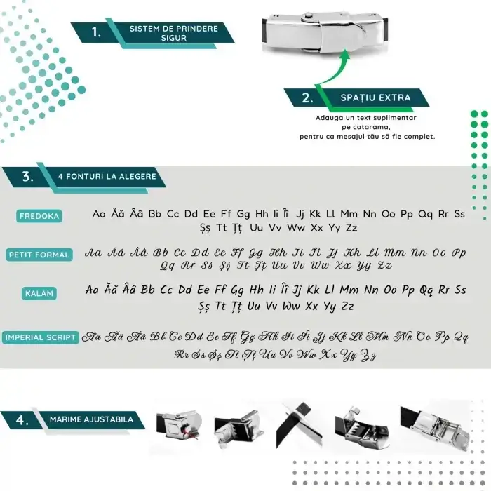 Bratara cu Initiale din Piele si Argint  - Cadou pentru Iubit [5]