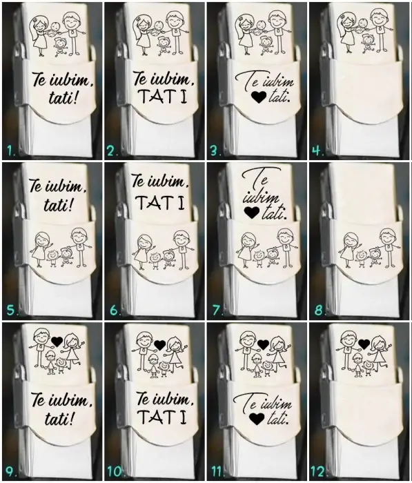 'Te iubim tati' - Bratara din piele cu mesaj (colorata) [3]