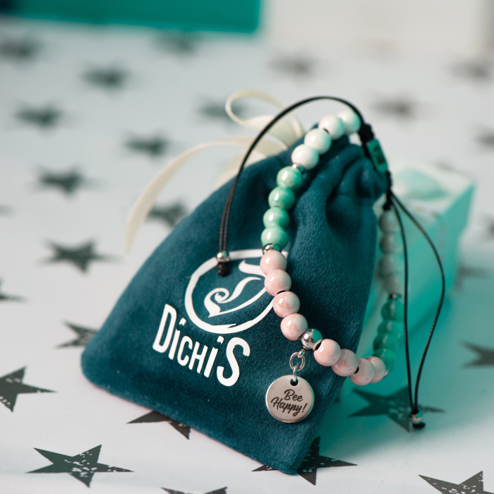 Bratara-Margele-Portelan-Turcoaz-Roz-cu-Banut-Personalizat [2]