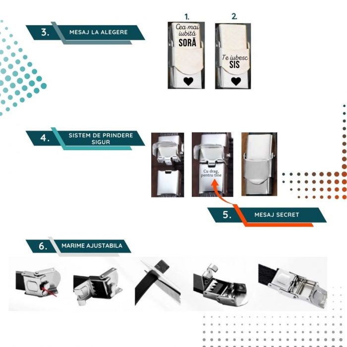 Cadou pentru Sora - Bratara Personalizata din piele cu mesaj [3]