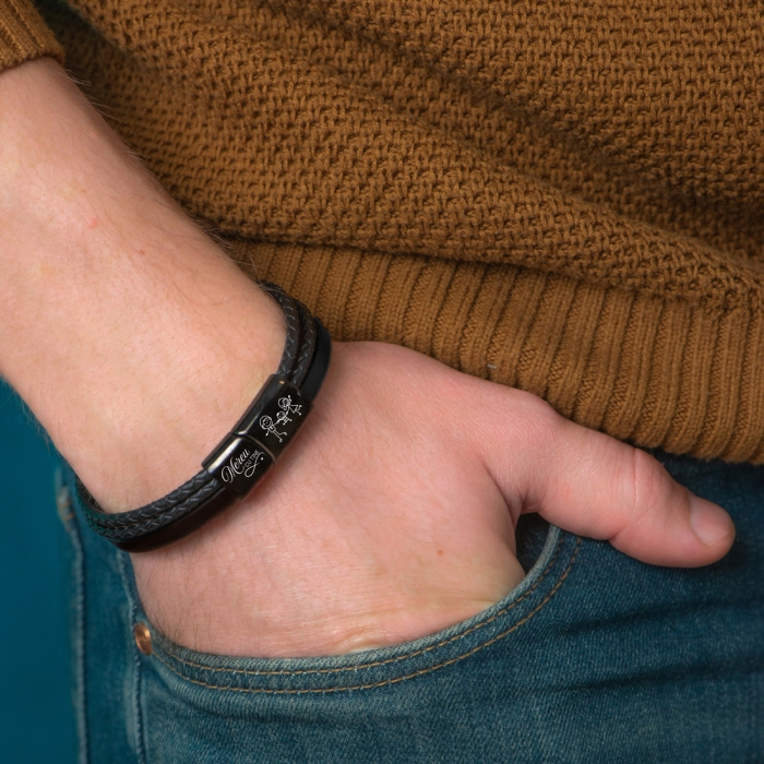 Cadou pentru Barbati – Bratara Personalizata Slide Force, Mesaj Familie [4]