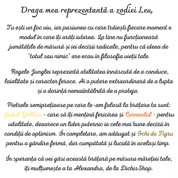 Bratara semipretioasa - Leu [4]